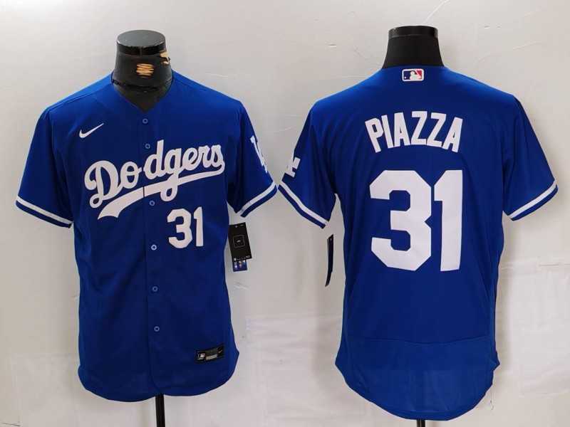 Men%27s Los Angeles Dodgers #31 Mike Piazza Number Blue Flex Base Stitched Baseball Jerseys->los angeles dodgers->MLB Jersey